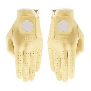 Nouveau style 2026 Gants de golf pour hommes en cuir véritable durable, antidérapants, légers, avec sangle de poignet réglable et fermeture auto-agrippante sur les doigts - Product Image 2