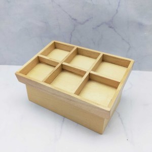 Mini estantería de madera con seis compartimentos, vitrina, organizador de frutas y verduras para casa de muñecas, bandeja para coleccionables de arte, para mayores de 14 años - Product Image 1