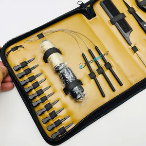 Kit de Herramientas para Extensiones de Cabello ZETOMED PRO, Alicates de Presión con Cuentas Negras Mate de Acero Inoxidable Ecológico, Tijeras de Bucle, Grado Quirúrgico - Product Image 3