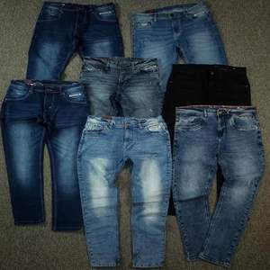 Men's Slim Straight & Relaxed <b>Denim</b> Pants Wholesale Bulk Order Cotton Skinny Straight Ripped Stonewashed Jeans Apparel Stock Lot - Product Image 5