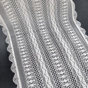 Geometric Scalloped Stretch Lightweight <b>Lace</b> Fabric Nylon Spandex 17.5cm <b>Elastic</b> Warp Knit Customized Color Custom Designs for - Product Image 6