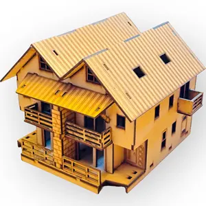 越南批发厂数控切割木工家居装饰美术3D模型木工木制房屋墙壁标志