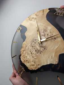 ANURAG HANDICRAFT Modern Wooden Wall <b>Clock</b> <b>Roman</b> Number Dial Premium Polished Finish Stylish Decorative Accent Living Room Gift - Product Image 5