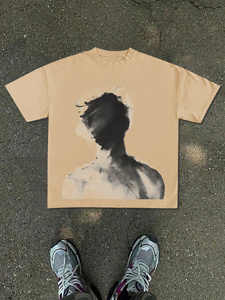 T-shirts pour femmes imprimés numériquement sur toute la surface, style streetwear, 100% polyester, séchage rapide, respirants, logo personnalisé, entraînement estival - Product Image 1