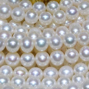 8-9mm Zhuji Freshwater Pearl Necklace Mother Chain with Round Cold White <b>Light</b> Extremely Flawless Gilder Four and a Half <b>Star</b> - Product Image 3