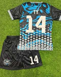 Maillots de football personnalisés pour hommes, ensemble uniforme, découpe automatisée, transfert thermique, uniforme 7v7 pour équipe, vente en gros - Product Image 5