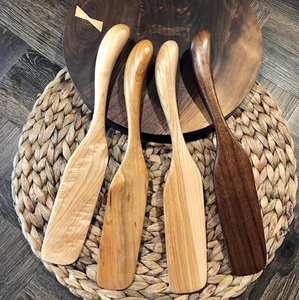 Ustensiles de cuisine décoratifs en bois, spatules et cuillères écologiques pour la cuisson et la pâtisserie, en promotion. - Product Image 3