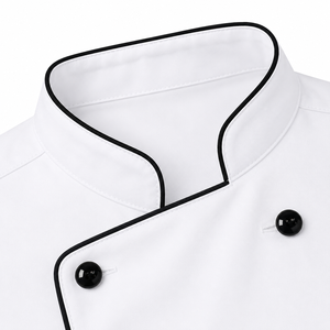 Chaqueta de Chef Moderna de Manga Corta y Larga, Uniforme de Restaurante, Ropa de Trabajo de Cocina Profesional Cómoda, Fabricante Mayorista - Product Image 6