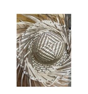 Vintage Handwoven Adult Straw <b>Hats</b> With Fringes Ear Use for Party Wedding Casual Events Travel & Sports Apparel Accessories - Product Image 2