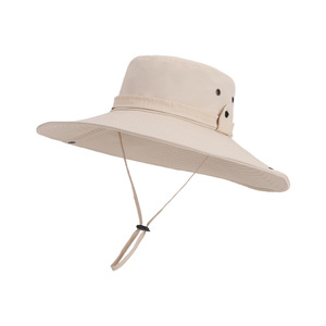 Sombrero de Pescador de Secado Rápido con Protección Solar para Campismo y Senderismo al Aire Libre, Sombrero de Vaquero con Cordón Ajustable para Escalar en las Montañas Occidentales - Product Image 1