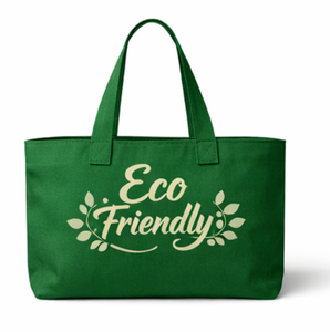 Bolsa de tela personalizada para mujer, 100% algodón, con logo impreso en serigrafía, doble asa, de alta calidad, para compras. - Product Image 1