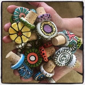 Tapón de Botella de Vino de Cerámica Hecho a Mano, Diseño Personalizado, Decorativo, Reutilizable, Sellador de Corcho para el Hogar, Cocina, Bar y Restaurante - Product Image 5