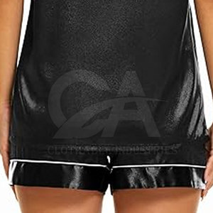 Conjunto de Ropa Casual para Mujer, Top de Manga Corta con Pantalones Cortos, Conjunto de Lujo 100% Seda, Ropa de Dormir Suave para el Hogar, Personalizable - Product Image 6