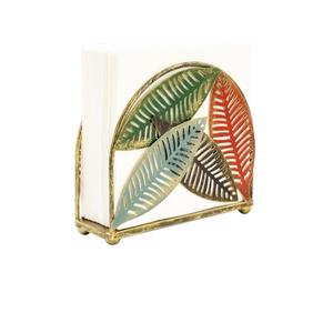 Porte-mouchoirs en métal de haute qualité, design vintage multicolore en forme de feuille, boîte à mouchoirs décorative, parfait pour la maison, l'hôtel, le restaurant - Product Image 1