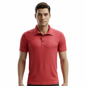 Polo en coton uni tricoté de haute qualité, personnalisable avec logo brodé, pour hommes – Fournisseur ODM d'usine - Product Image 3