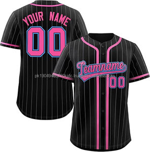 Maillots de baseball/softball unisexes personnalisés, respirants, grande taille, chemises boutonnées avec nom et numéro personnalisés, S-7XL - Product Image 3