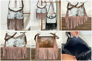 กระเป๋าสะพายข้างหนังวัวมีขอบกระเป๋าสำหรับผู้หญิงตะวันตกกระเป๋าถือหนังแท้สีน้ำตาลกระเป๋าของขวัญขายดีสำหรับเธอ - Product Image 2