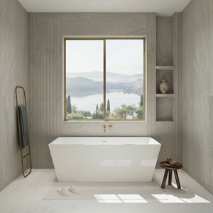 Baignoire autoportante en acrylique FW-7714-59 - Design rectangulaire moderne pour salle de bain - Product Image 4