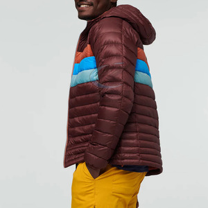 Vestes matelassées à capuche pour hommes pour l'extérieur en hiver avec logo sur le devant, séchage rapide, respirantes, en nylon/polyester écologique, prix bas - Product Image 3
