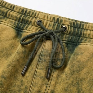 Men Acid Wash Tracksuit Full <b>Zip</b> <b>Hooded</b> Jacket Matching Jogger Pants Modern Streetwear Two Piece Casual Fashion Outfit - Product Image 3