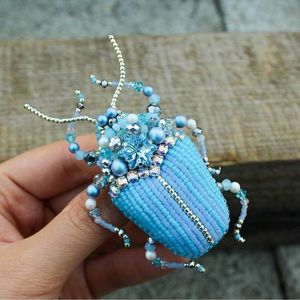 MD HANDICRAFTS Handcrafted Embroidery Beaded Brooch Premium Quality Beads Pearls for Wedding/Engagement Unisex 16-20y - Product Image 2