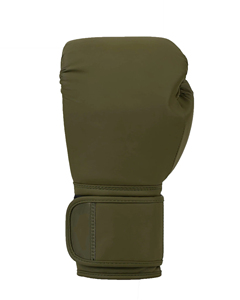 Gants d'entraînement de boxe vert olive en similicuir avec fermeture Velcro, sangle de poignet réglable, qualité supérieure, unisexe adulte - Product Image 2
