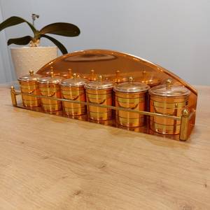 Luxury Copper Vintage Design <b>Kitchen</b> Container Handmade Dishwasher Safe Pantry Canister <b>Storage</b> <b>Jar</b> Lid Tea Coffee Sugar Keeper - Product Image 2