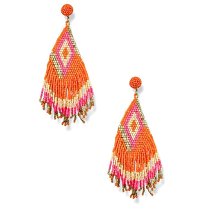 ต่างหูปักจากอินเดียต่างหูแฮนด์เมดสำหรับผู้หญิงและเด็กผู้หญิงต่างหูลูกปัดหลากสี - Product Image 4