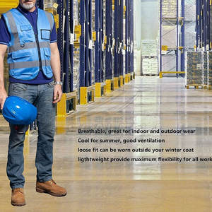 Chaleco de seguridad con logotipo personalizado disponible, con diseño reflectante brillante para la construcción y seguridad vial - Product Image 4