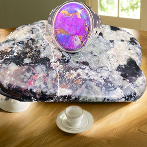 Purple Mojave <b>Men's</b> <b>Ring</b> <b>Silver</b> Plated Brass <b>Rings</b> for <b>Men</b> Wholesale Oxidized Natural Gemstones Crystal <b>Ring</b> Fine Jewelry Gifts - Product Image 3