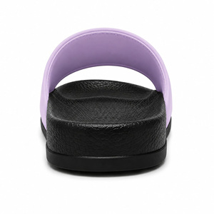 Custom Purple Logo EVA Breathable PU Lining Buckle Slide <b>Sandals</b> | Unisex Anti-Slip Beach <b>Pool</b> Slippers - Product Image 2