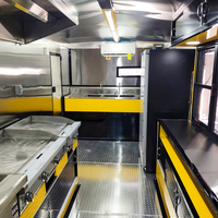 Remorque alimentaire commerciale sur mesure de 16,4 pieds à double essieu, grande capacité, avec cuisine complète, hotte d'extraction et plan de travail en acier inoxydable pour la vente de snacks et de chips