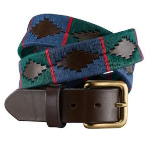 Ceinture de luxe sportive POLO, style argentin Gaucho, artisanale, multicolore, en cuir de vachette véritable, avec boucle en acier - Product Image 1