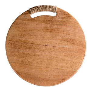 Tabla de cortar de madera de acacia ecológica al por mayor con asa, tabla de servir artesanal para cocina, bandeja para pizza para el hogar y exportación - Product Image 2