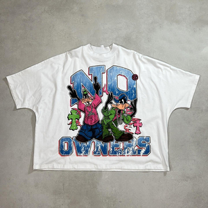 Fabricant de t-shirts personnalisés en coton épais, impression sérigraphique, t-shirts oversize, graphiques vintage, coupe ample, coupe courte, haute qualité - Product Image 3