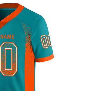 Camiseta de Fútbol Americano Cosida Personalizable para Hombre, Camisetas Bordadas con Malla Transpirable y Bordado OEM - Product Image 2