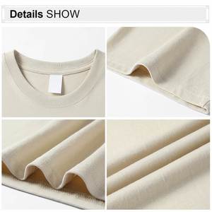 เสื้อผ้าขายส่งคุณภาพสูงสำหรับฤดูร้อน ผ้าฝ้าย 100% 240 กรัม ผสมผสาน ปักลายด้านหน้าตามสั่ง ผ้ากันยับ ระบายอากาศได้ดี ไซส์พลัส ขนาดใหญ่พิเศษ สีพื้น - Product Image 4