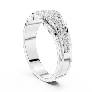 Rocío Daddy joyas diamante corte humedad 925 plata esterlina banda simple anillos de boda para mujer - Product Image 4