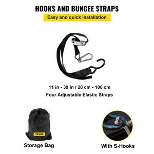 Cargo Control Accessories Heavy Duty 8\" X 6.7\" Cargo <b>Net</b> <b>Mesh</b> for Pickup Truck Bed Featuring S-Hooks Cross Straps Cam Buckles - Product Image 5