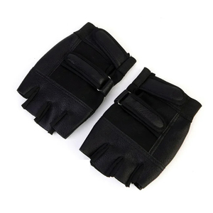 Half Finger <b>Gloves</b> <b>Black</b> Polyester Unisex Summer Pull-On Closure - Product Image 4