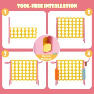 Jeu de connectés 4 en ligne avec panier de basket et jeu de lancer d'anneaux – Produit multi-activités - Product Image 2