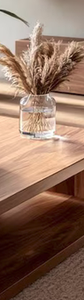 Table basse minimaliste en bois pour salon, table centrale rectangulaire en bois massif, fabrication usine - Product Image 2