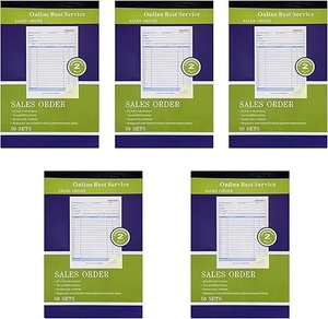 Tùy chỉnh hóa đơn hóa đơn trùng lặp carbonless Giấy cuốn sách bán hàng đặt hàng cuốn sách 5 9/16 "x 8 7/16 Giao hàng vận chuyển in ấn hóa đơn cuốn sách - Product Image 1