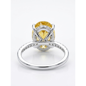 S925 Moissanite Luxury <b>Ring</b> Rhodium Plated Big Stone <b>Couple</b> Engagement <b>Ring</b> Size 6-9 - Product Image 2