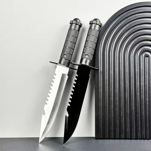 Cuchillo de Bolsillo de Caza de Alta Calidad con Mango de Goma, Hoja Fija Táctica EDC de Acero D2 con Funda - Product Image 2