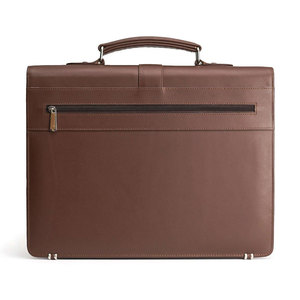 Sacs pour ordinateur portable en cuir véritable à 100 % avec fermeture éclair et poches, très demandés, en vente en ligne - Product Image 2