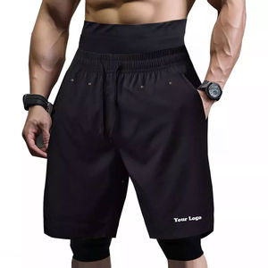 Shorts Awrah personnalisés pour hommes, mi-cuisse, décontractés, sportifs, islamiques, teinture unie, écologiques, respirants, séchage rapide, confortables - Product Image 1