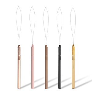 Top Product B2B Bulk Hair Extensions Installation Micro Loop Threader Wire <b>Puller</b> Needle Set Hairdressing Salon Supplies - Product Image 1