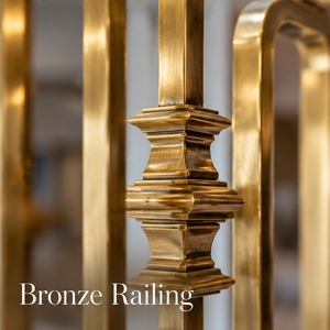 Barandilla de Bronce Escalonada con Pasamanos y Pernos Geométricos para Hoteles de Lujo, Villas e Interiores Clásicos de Escaleras - Product Image 2