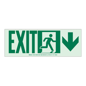Panneau de signalisation triangulaire haute visibilité Brady, durable, pour les sorties d'urgence intérieures/extérieures - Product Image 3